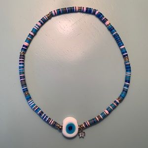 Evil Eye beaded necklace NWOT